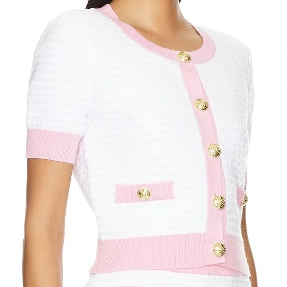 Harper cardigan in white and pink - Brand NEW, with tags, gorgeous! So cute!!! - Picture 6 of 6